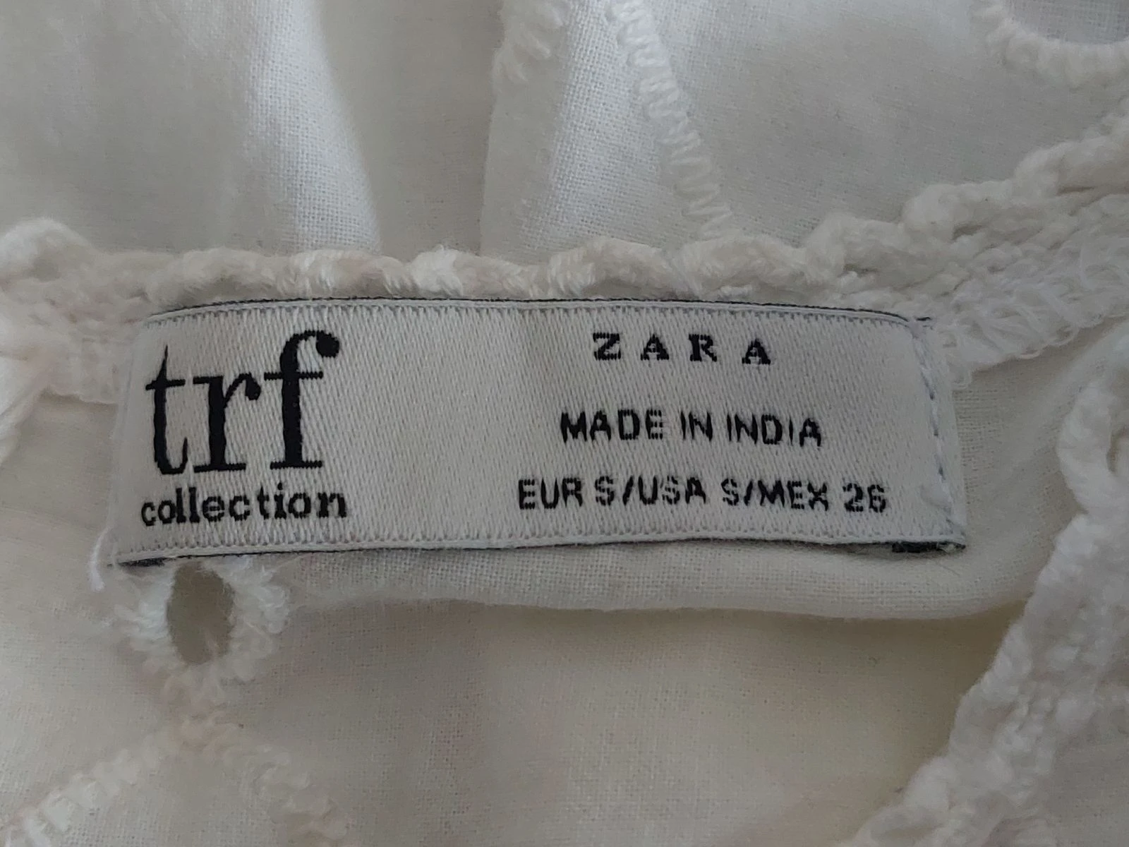 Vestido Babydoll Blanco Zara TRF - S – photo 6